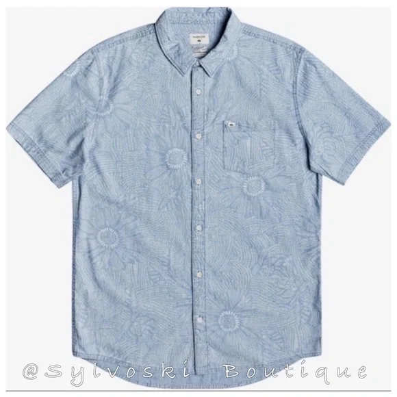 🌴Quiksilver Mens Wild Flower Shirt NWT - Picture 4 of 5